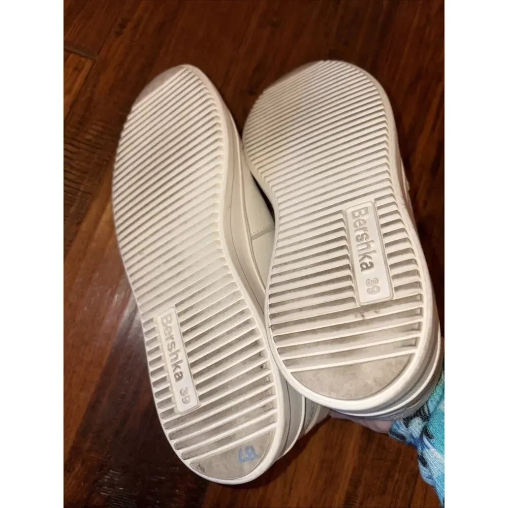 Bershka Shoes Leather ThickSole White EU 39 Rare Bought In Spain Gently Used